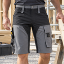 4-Way Stretch Work Shorts with Tool Holders - Steel Grey/Black