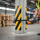 Rosy Brown Heavy Duty Plastic Column Protector with Tensioning Belt for Impact Protection