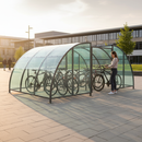 Rosy Brown Premium Clear PETG Compound Cycle Shelter with Mesh Doors - 2m-5m