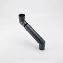 Flush Joint Adjustable Swanneck 63mm Downpipe Connector — RAL 7016