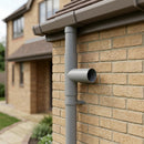 63mm Flush Joint Downpipe Branches – 92.5° or 112.5° Arms — RAL 7037 / 92.5 Deg (in use)
