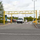 Slate Gray Premium Ladder Style Fixed Height Restriction Barrier for Access Control