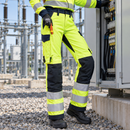Women's Fire Retardant Trousers, Hi-Vis Class 2, Hi-Vis Yellow/Navy
