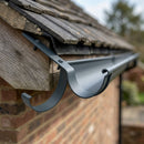 Half Round Aluminium Gutter Top Rafter Bracket 125mm — RAL 7016 (in use)