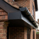 Aluminium Soffit Board Joint Cover — RAL 9005 (in use)