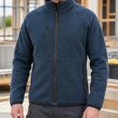 Thermal Pro Fleece Work Jacket with Zip Pockets - Dark Navy Melange