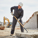 Light Gray Heavy Duty Insulated 60" Chisel & Point Crowbar for Demolition