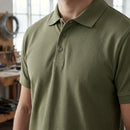 Classic Cotton-Polyester Polo Shirt - Khaki Green