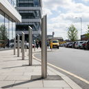 Gray Premium Fixed Bollard - Galvanised Steel - 1000mm Height