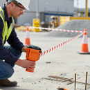 Gray Professional Retractable Barrier Unit - 9 Metre Tape - High Visibility