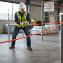 Light Slate Gray Premium Barrier Rope 18m - Bright Orange with Reflective Thread