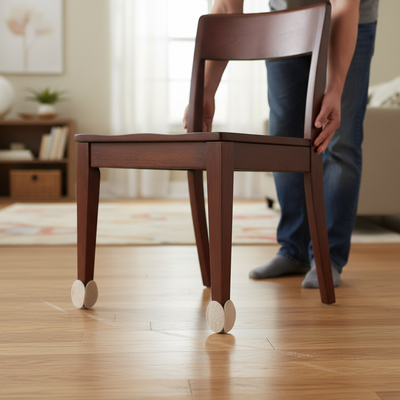 Premium Multifunctional Felt Furniture Pads - 75mm Round, 4 Pack for Floor Protection Against Scratches and Scuffs