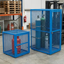 Steel Security Cage for Gas Cylinders – Blue Powder Coat