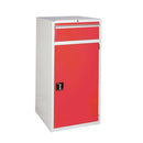 Tomato 1 Drawer & Cupboard Euroslide Tool Cabinet - 1200mmH x 600mmW