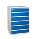 Dark Cyan 6 Drawers Euroslide Tool Cabinet - 1x150mm, 5x200mm