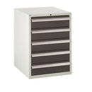 Light Gray Euroslide 5 Drawer Cabinet - 5x150mm