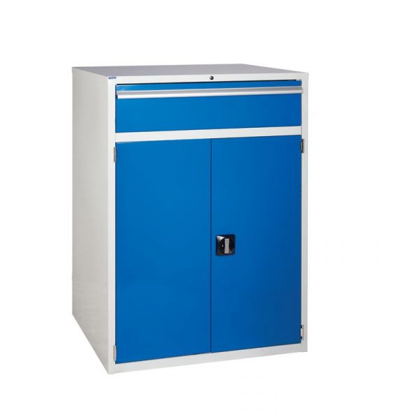 Dark Cyan 1 Drawer & Cupboard Euroslide Tool Cabinet - 1200mmH x 900mmW