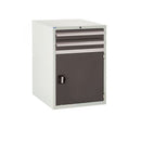 Dark Slate Gray Euroslide 2 Drawer & Cupboard Euroslide Tool Cabinet - 850mm H x 600mm W