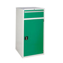 Dark Cyan 1 Drawer & Cupboard Euroslide Tool Cabinet - 1200mmH x 600mmW