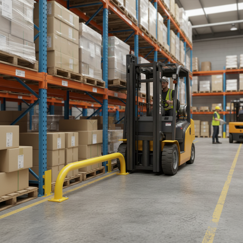 Rosy Brown Heavy Duty Straight Galvanised Wheel Guide Barrier for Precise Vehicle Reversing