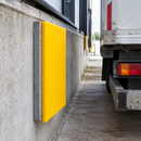 Shallow Dock Bumper with Cast Nylon Face - 465 x 275 x 110mm Yellow