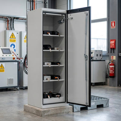 1-Door Steel Lithium Battery Storage Cabinet with Fire Protection