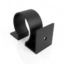 Aluminium Downpipe Clip 63mm Dia with 25mm Wall Offset — Textured Black