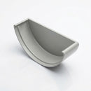 Half Round Aluminium Gutter Stop End - 125mm — RAL 7035