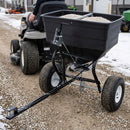 80kg Towable Broadcast Salt Spreader with Pin Hitch