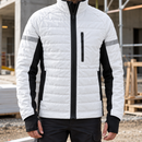 Insulated Work Jacket with Stretch Panels - White/Black