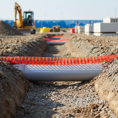 High-Performance Detectable Mesh for Sewer Pipe Marking 200mm x 100m