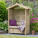 Wooden Arbour with 1.2m Storage Box, Diamond Trellis