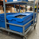 58 Litre Euro Stackable Container with Lid – Blue Polypropylene