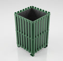 Galvanised Steel Square Litter Bin 112L (view 2)
