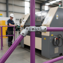 Dim Gray Professional Double Swivel Key Clamp for Versatile Tube Connections - Galvanised Malleable Iron Construction