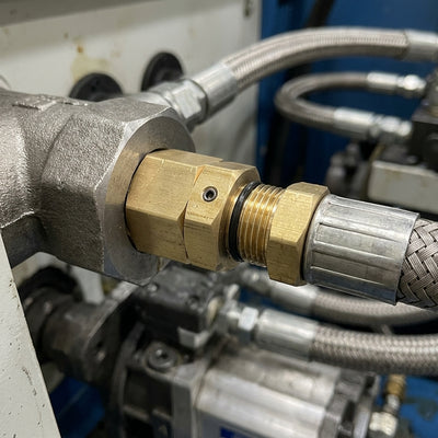1/2" BSP Male x Female Brass Swivel – 350 Bar, 40 Lpm