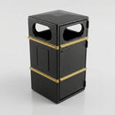 84 litre square closed top litter bin GFC composite (view 2)