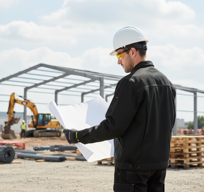 Dark Slate Gray High-Performance Mach2 Work Jacket with Reflective Piping