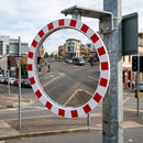 600mm Diameter Polymir Traffic Mirror Red & White Frame