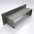 Aluminium Coping Stop End Upstand – Secret Fix — RAL 7037