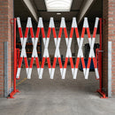 Heavy-duty steel extendable trellis barrier, extends to 4 metres
