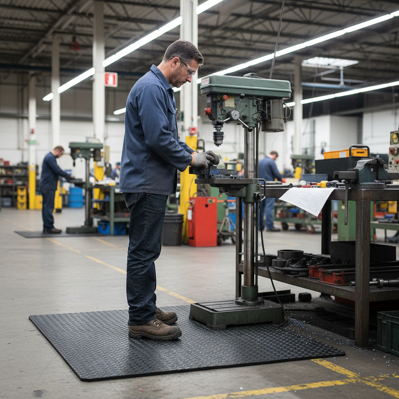 Dark Slate Gray Heavy Duty Anti-Fatigue Cushioned Mats for Comfort and Safety