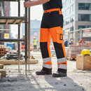 Gray Premium Hi-Vis Two Tone Trousers - Orange and Black