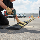 Light Gray 49cm Extra Wide Speed Bumps - End Caps for Effective Traffic Control