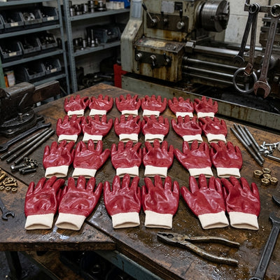 PVC Oil Resistant Gloves, Pack of 12 Pairs