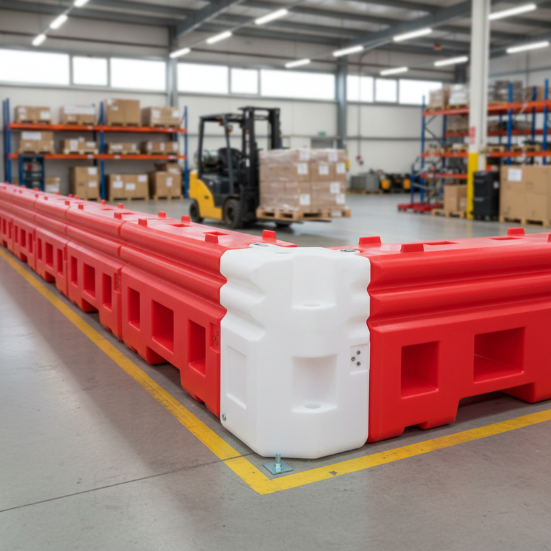 Rosy Brown Heavy Duty Safety Barrier Angle Piece - Without Pin for Enhanced Stability