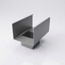 Aluminium Box Gutter Outlet 72×72mm to 135×100mm — RAL 7037
