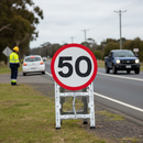 Dim Gray 50mph Quick-Fit Sign Face Diagram 670 - High Visibility Traffic Safety