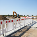 Gray High-Performance Plastic Barrier Fencing Panel - White