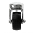 Dark Gray Light Duty Bolt Hole Swivel Castors With Black Plastic Wheel - 50mm to 100mm